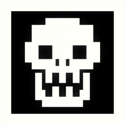 \'8Bit - Skull 2 \' Art Print by TheRobotBoy
