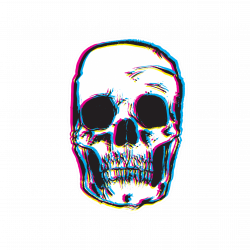 aesthetic tumblr skull glitch chill mood cool creepy...