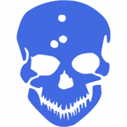 Royal blue skull 32 icon - Free royal blue skull icons