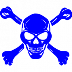 Blue skull 68 icon - Free blue skull icons