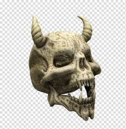 Demon Skull , white demon skull transparent background PNG ...