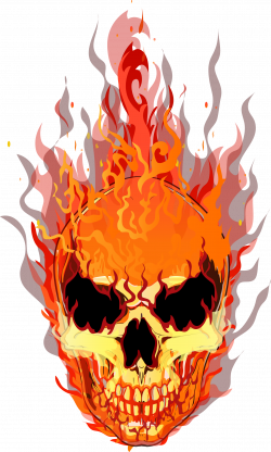 Skull T-shirt Fire Flame - Vector Skull png download - 1596 ...