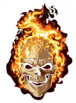 Skulls Fire Transparent & PNG Clipart Free Download - YWD