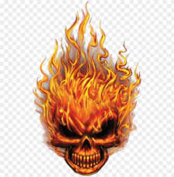 skull on fire PNG image with transparent background | TOPpng