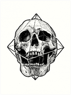 \'GEOMETRIC SKULL\' Art Print by jouch