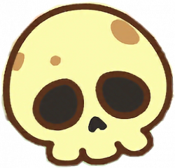 clawbert cute kawaii cartoon skull skeleton scary spook...