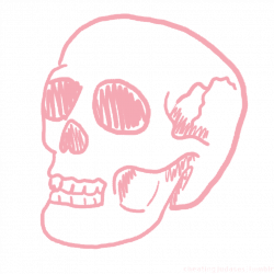 gif kawaii My art pink skull transparent the idea was too ...