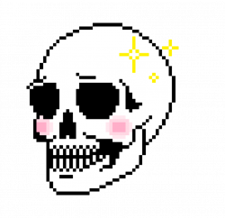 Kawaii skull pixel art GIF on GIFER - by Agamara