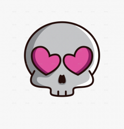 Funny Emoticon Yellowline Pink Skull Clip Art Transparent ...