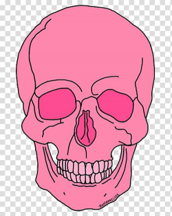 S, pink skull illustration transparent background PNG ...