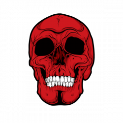 Printed vinyl Red Skull | Stickers Factory