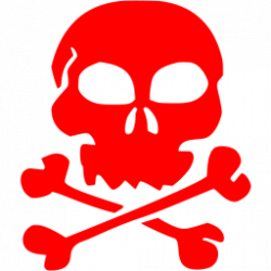 Red skull 22 icon - Free red skull icons