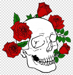 Rose Flower Human skull symbolism Tattoo, skulls transparent ...