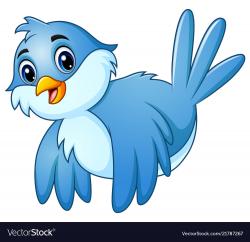 Blue bird flying in the sky