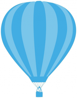 Sky Blue Hot Air Balloon Sticker by NPolandDesigns | Hot air ...