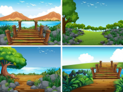 Clear Blue Sky Beautiful Landscape - Download Free Vectors ...