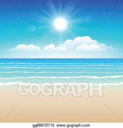 Vector Art - Sand sea sky. Clipart Drawing gg66670715 - GoGraph