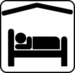 Hotel Motel Sleeping Accomodation Clip Art - Black/white ...