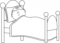 clip art black and white | Black and White Child Sleeping ...