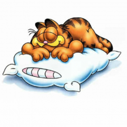 Sleeping Garfield Clipart - Clip Art Library