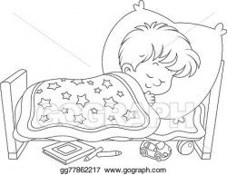 Vector Art - Boy sleeping. EPS clipart gg77862217 - GoGraph