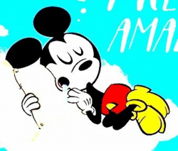 Mickey Mouse sleeping on a cloud | Mickey mouse, friends ...