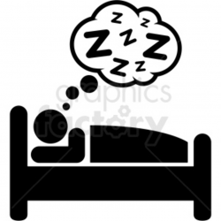 black and white person sleeping in bed icon vector . Royalty-free icon #  409193