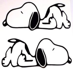 Details about Snoopy Sleeping Pair Peanuts Dog Car Truck Window Vinyl Decal  Sticker 12 COLORS