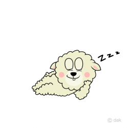 Free Sleeping Sheep Cartoon Image｜Illustoon