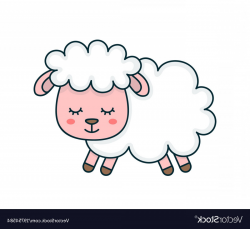 Cute Smilng Funny Sleeping Sweet Sheep Vector | SOIDERGI