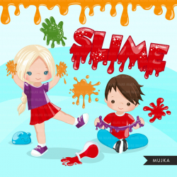Slime clipart. Mega Bundle of Slime party clip art with ...
