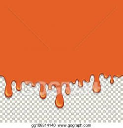 Vector Stock - Orange dripping slime seamless element ...