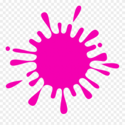 Slime Sticker - Pink Colour Splash Clipart - Png Download ...