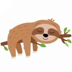 Sloth Sleeping on Tree svg cut file svg cut file scrapbook ...