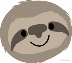 Happy Lazy Sloth Face\' Sticker by Anartsysoul | Sloth ...