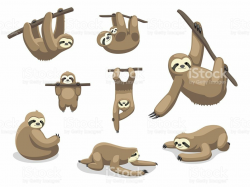 Animal Character EPS10 File Format in 2019 | Sloth drawing ...