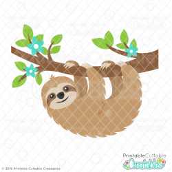 Sweet Sloth SVG File & Clipart for Cricut & Silhouette