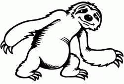 Free Sloth Clipart Black And White, Download Free Clip Art ...