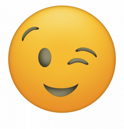 Black And White Smiling Clipart Content Face - Winky Face Emoji Png ...