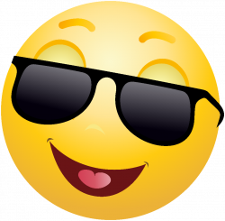 Smiling Emoticon with Sunglasses PNG Clip Art - Best WEB Clipart
