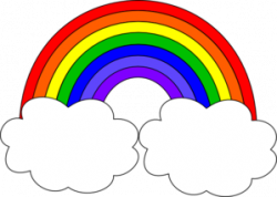 Rainbow and Smiling Clouds Clip Art - Clip Art Library