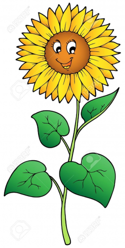 Smiling sunflower clip art - AbeonCliparts | Cliparts & Vectors