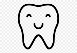 Smiling Tooth Rubber Stamp - Smiling Tooth Clipart (#866061 ...