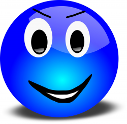 Free 3d Grinning Blue Smiley Face Clipart Illustration by ...