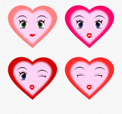 Heart Faces Clip Art - Cartoon Hearts With Faces #942156 ...