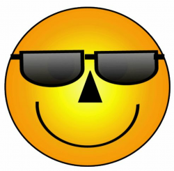 yellow smiley face with sunglasses lge 8 cm | ALL KINDS OF ...