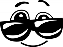 Smiley face with sunglasses | Public domain vectors