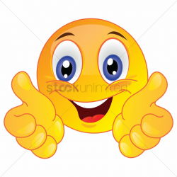 Smiley face showing thumbs up Vector Image - 1504594 ...