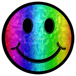 Happy Wet Rainbow Smiley Face\