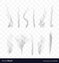 Set of 10 smoke on transparent background